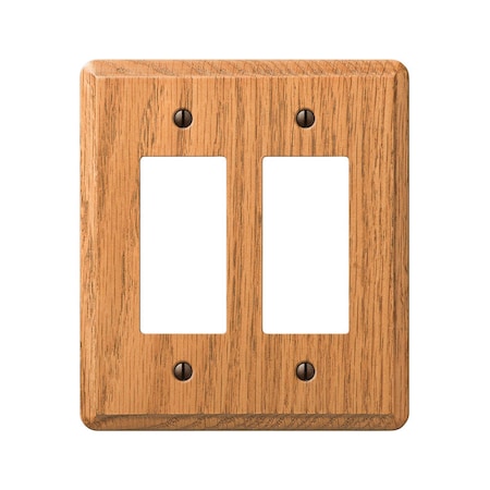 Amerelle Amerelle Contemporary Brown 2 gang Wood Decorator Wall Plate 1 pk 901RRL